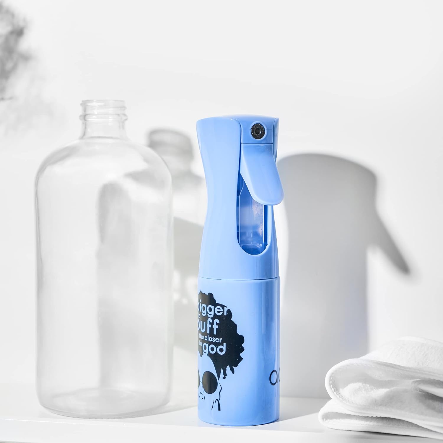 adwoa beauty Blue Custom Continuous Ultra Fine Mist Spray Bottle, Multi-Tasking for Hair, Skin, Home, Pet Care and more, Refillable and Reusable 5oz. : Beauty & Personal Care