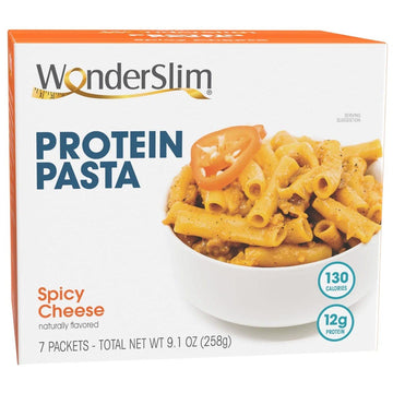 WonderSlim Protein Pasta, Spicy Cheese, 130 Calories, 12g Protein (7ct)