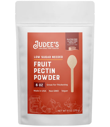 Judee'S Fruit Pectin Powder Low Sugar Needed 6 Oz - 100% Non-Gmo And Vegan - Gluten-Free And Nut-Free - Made In Usa - Great For Thickening - Use To Make And Stabilize Jams And Jellies