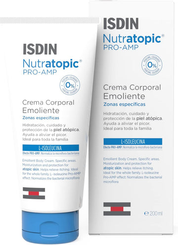 ISDIN Nutratopic®PRO-AMP Emollient body cream (200 ml) | Moisturization and protection for atopic skin