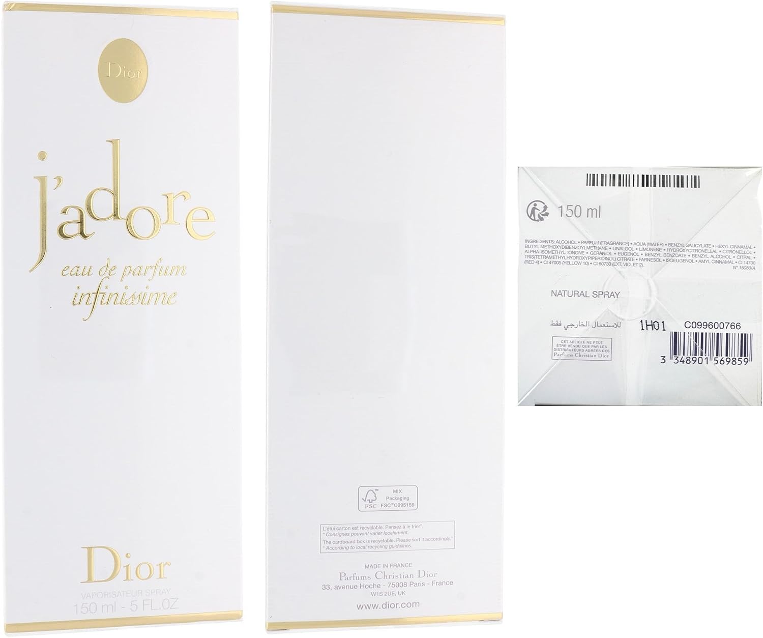 Dior J'Adore Infinissime Eau De Parfum Edp 150 Ml