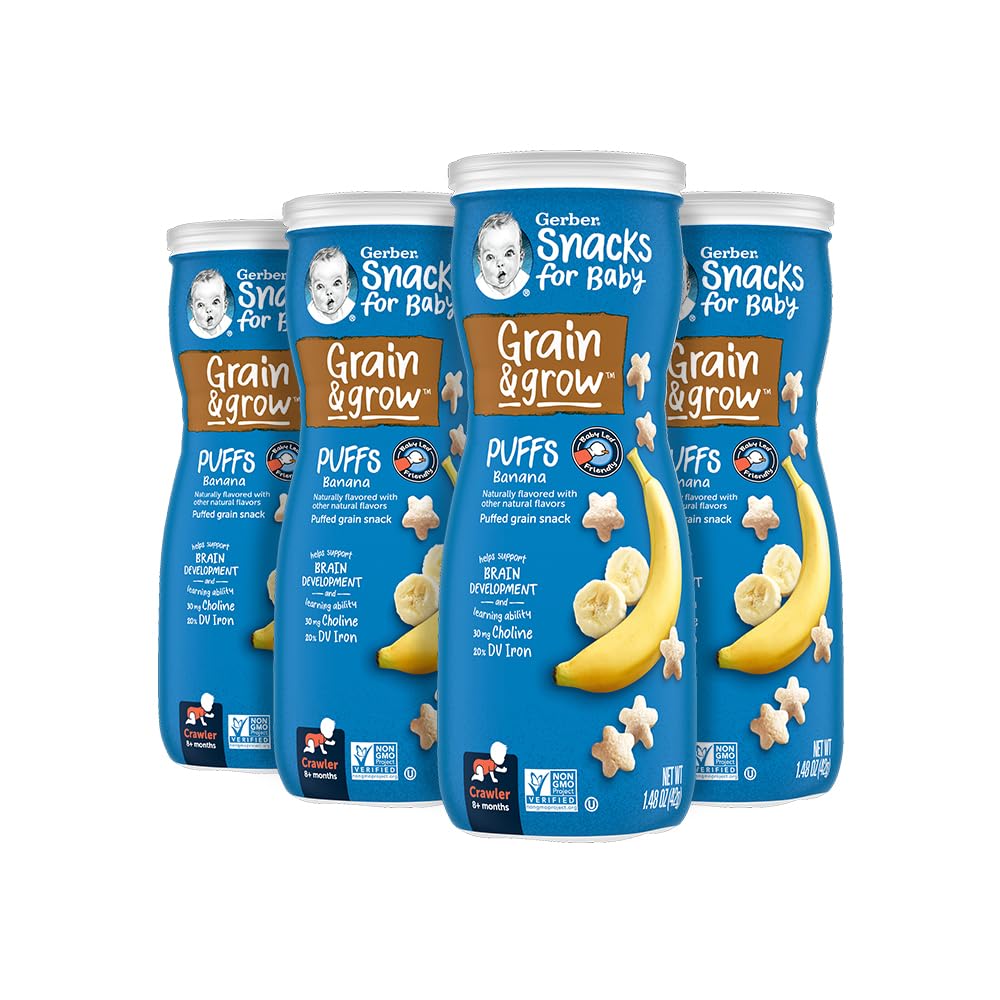 Gerber Baby Snacks Puffs, Banana, 1.48 Ounce (Pack Of 6)