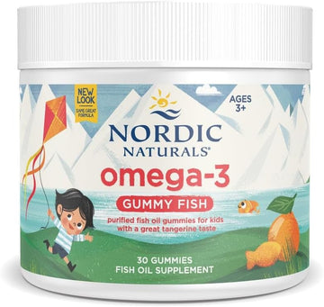 Nordic Naturals Nordic Omega-3 Gummy Fish, Tangerine - 30 Gummy Fish - 124 mg Total Omega-3s with EPA & DHA - Non-GMO - 30 Servings