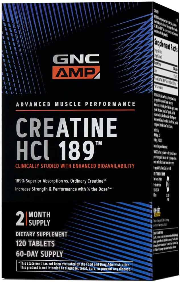 Gnc Amp Hcl 189, 120 Tablets