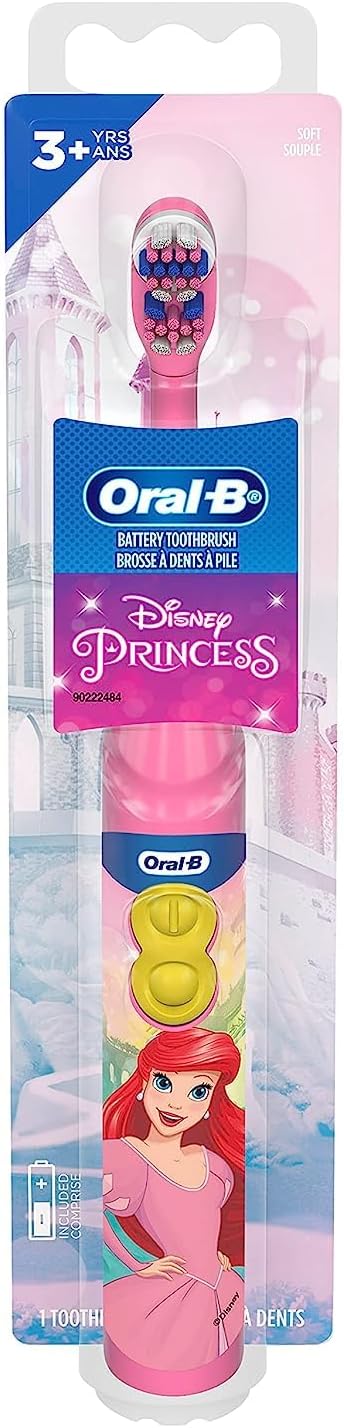 Oral-B Kid'S Battery Toothbrush Featuring Disney'S Little Mermaid, Soft Bristles, For Kids 3+