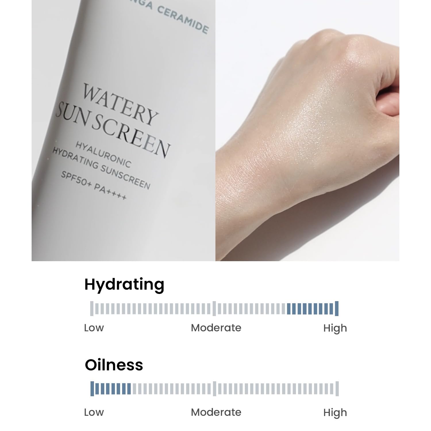 Heimish Moringa Ceramide Hyaluronic Hydrating Watery Sunscreen - Spf Face Moisturiser, Daily Sunscreen For Face, Broad Spectrum Spf 50, Non-Greasy, Lightweight With Hyaluronic Acid, 1.7Fl.Oz/50Ml : Beauty & Personal Care