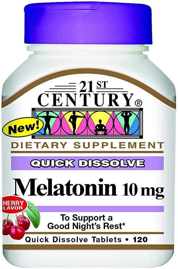 21st Century Quick Dissolve Melatonin 10mg, Cherry 120 ea (Pack of 2)