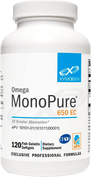 XYMOGEN Omega MonoPure 650 EC - Fish Oil with 3X Greater Absorption -