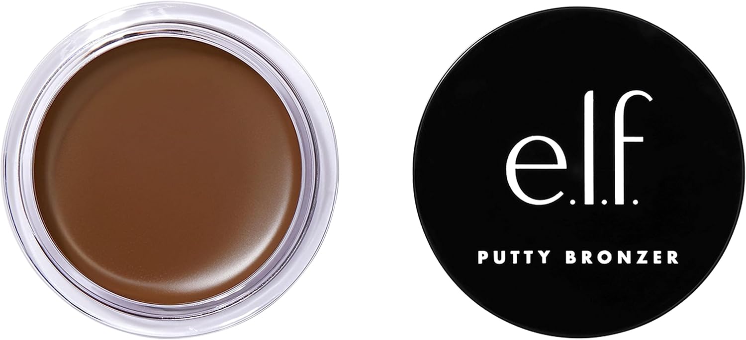E.L.F. Putty Bronzer, Creamy & Highly Pigmented Formula, Creates A Long-Lasting Bronzed Glow, Infused With Argan Oil & Vitamin E, Sun Kissed, 0.35 Oz (10G)