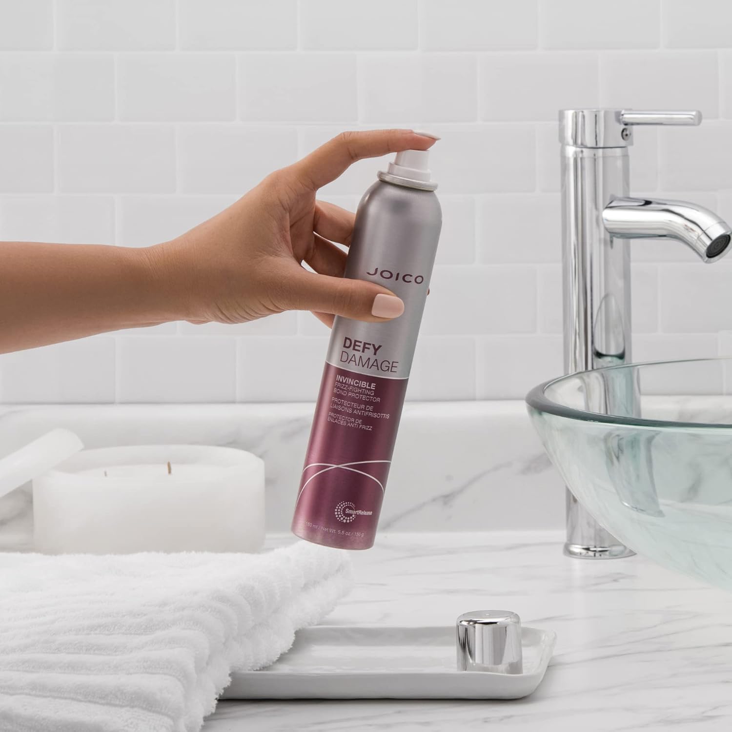 Joico Defy Damage Invincible Frizz-Fighting Bond Protector | 24 Hour Frizz Protection | Thermal Heat & Humidity Protection | Boost Shine | Reduce Breakage | Leave-In Spray | 180mL : Beauty & Personal Care