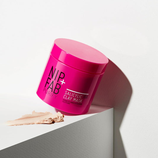 Nip + Fab Salicylic Fix Face Clay Mask 170 Ml, Pink Clay Mask For Congested Skin, Deeply Cleanses The Skin, Unblocks Clogged Pores, Removes Toxins And Impurities