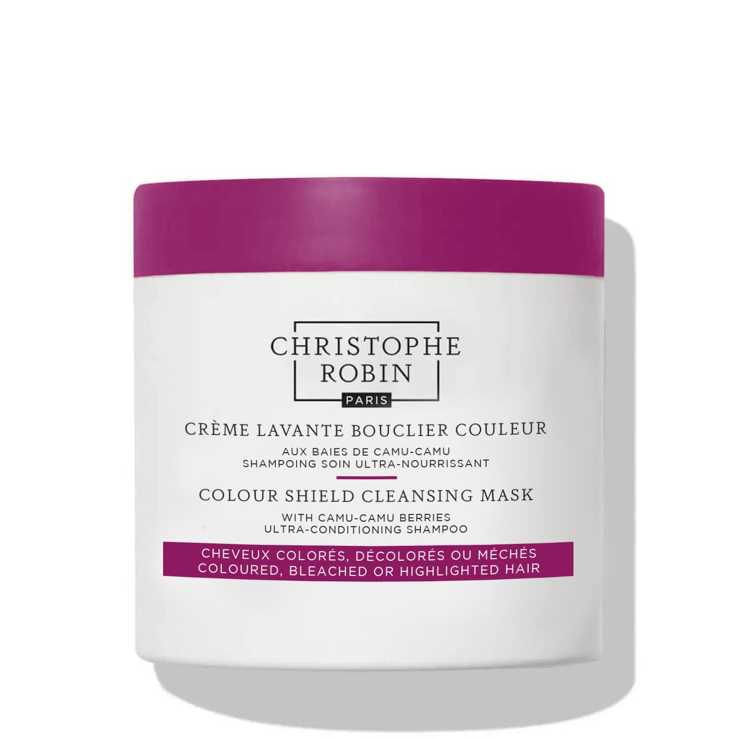 Christophe Robin Color Shield Cleansing Mask With Camu Camu Berries For Color-Treated Hair - Low-Foaming 8.4 Fl. Oz