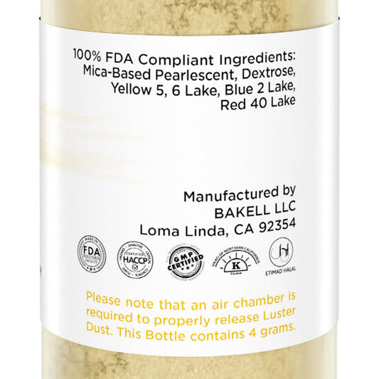 Luster Dust - Pink Pink (4G 1X Pump) | Edible Vegan Dust & Paint For Cake Decorating, Ice Cream, Desserts, Cocktails And Beverages By Bakell