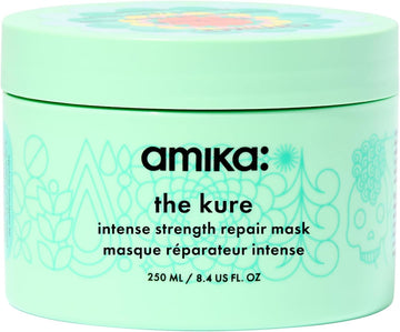 Amika The Kure Intense Strength Repair Hair Mask - Strengthening Hair Care For Dry, Damaged Strands - Rich Deep Conditioner Enriched With Bond Fortifying Technology To Help Reduce Breakage (250 Ml)