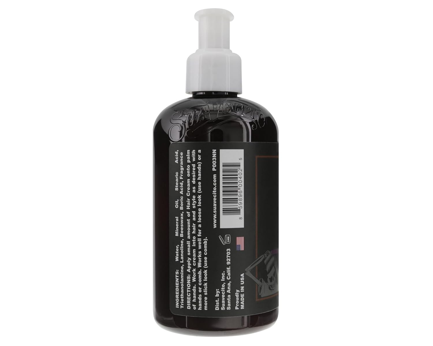 Suavecito Hair Cream Pump Bottle Medium Shine All Day Light Hold (16 Oz)