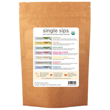 The Republic Of Tea Sweetsips™ Single Sips® Sampler Envelope, 7 Single Sips Tea Powder