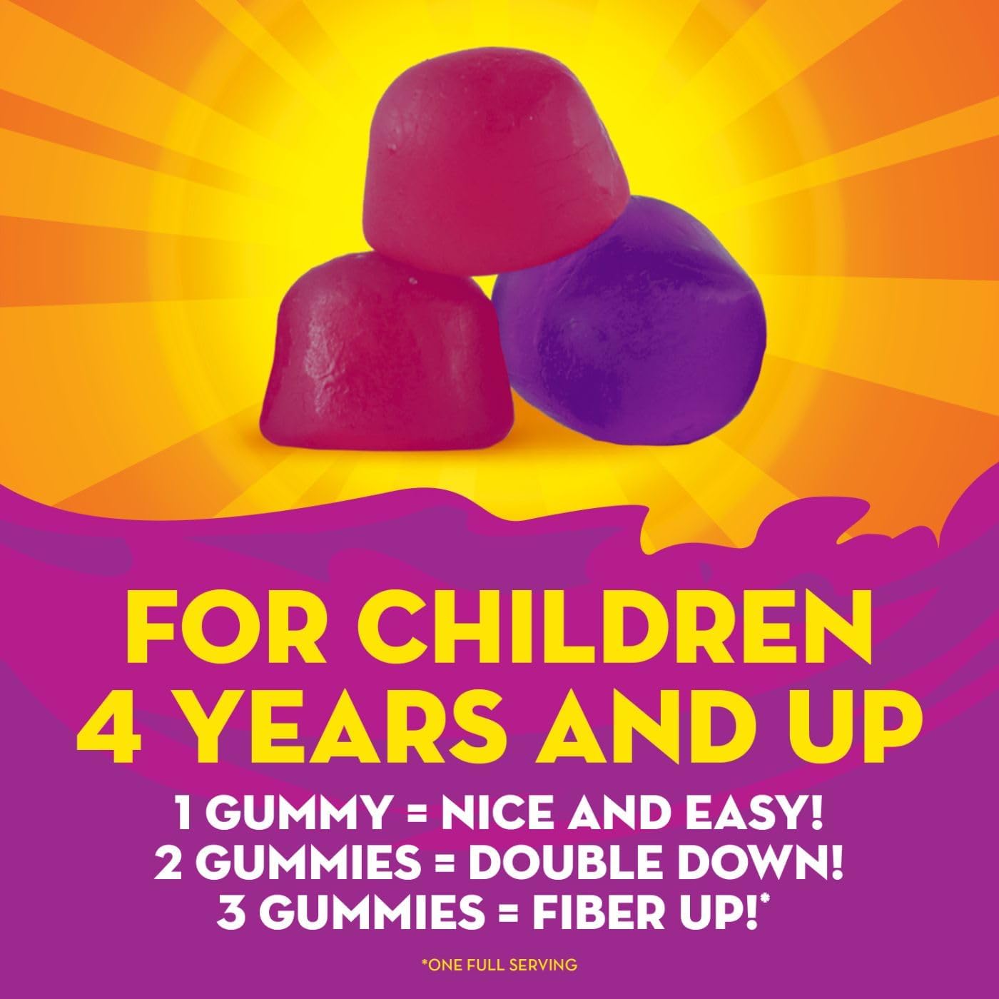 Metamucil Kids Fiber Supplement Gummies, 120ct Gummies