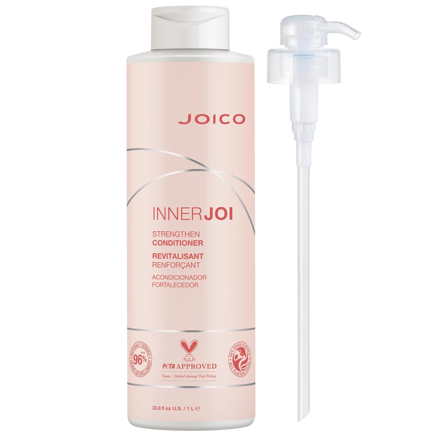 Joico Innerjoi Strengthen Conditioner | For Damaged, Color-Treated Hair | Sulfate & Paraben Free | Naturally-Derived Vegan Formula