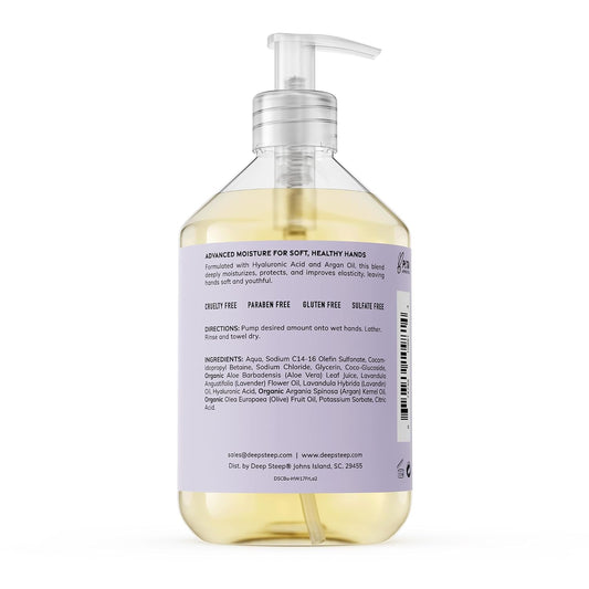 Deep Steep Liquid Hand Wash, Pure Coconut, 17.6 Oz – Moisturizing Cleanser With Olive Oil, Aloe Vera, Glycerin & Hyaluronic Acid – Vegan, Clean Beauty, Soft & Nourished Hands