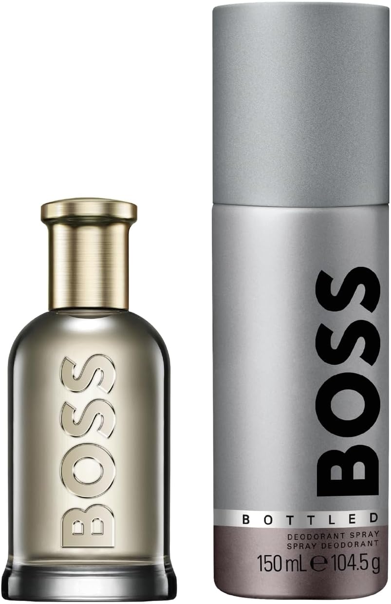 Boss Men'S 2 Piece Boss Bottled Festive Giftset Including An Eau De Parfum 50Ml And Men'S Spray Deodorant 150Ml