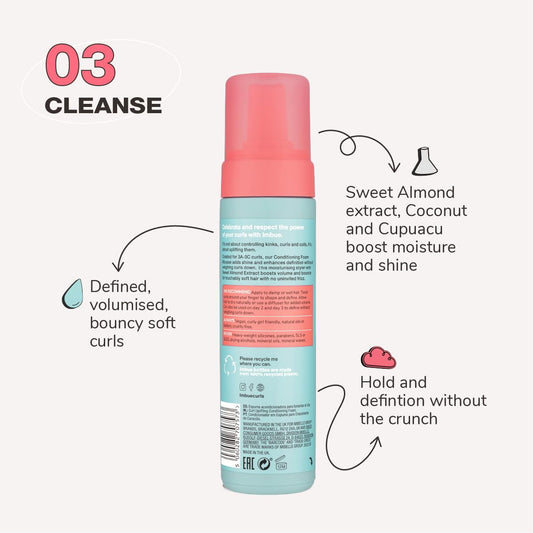 Imbue Curl Uplifting Conditioning Foam Hair Styling Mousse - Hair Conditioner Curly Girl Movement Paraben Free Vegan Frizz Control With Shea Butter Anti Frizz For Curly Hairs