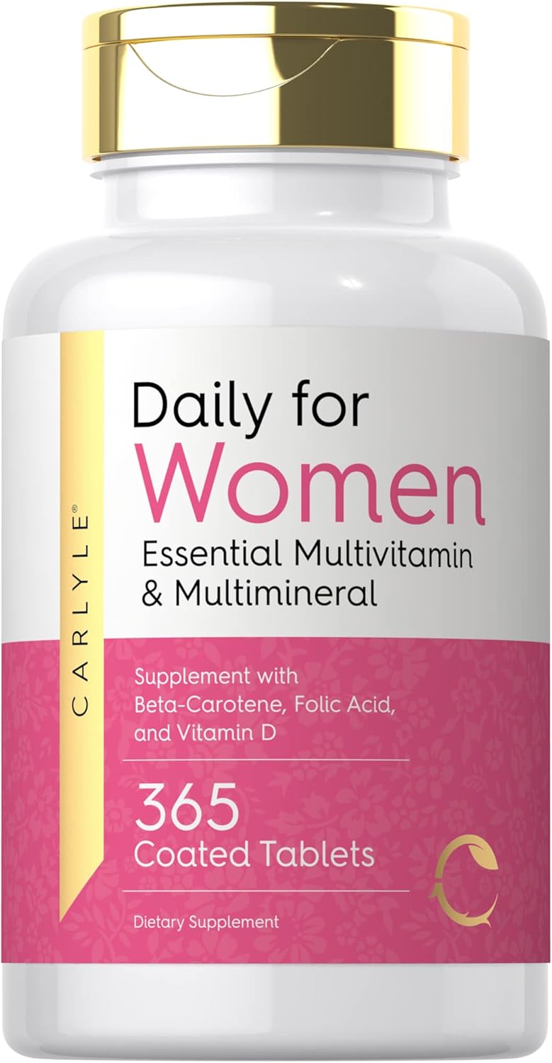 Carlyle Women'S Daily Multivitamin | 365 Tablets | Vitamin And Mineral Supplement | Non-Gmo, Gluten Free Pills