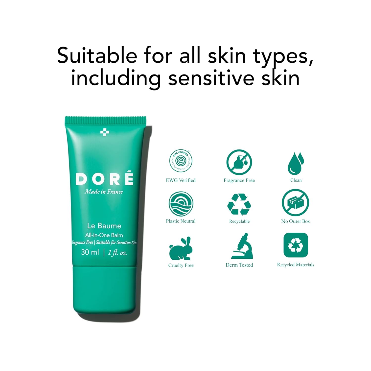 Doré - Le Cleanser Gel To Milk Daily Face Cleanser | Gentle Hydrating Cleaner For Dry & Sensitive Skin | Makeup Remover For Women & Men For Face (1 Fl Oz | 30 Ml) : Beauty & Personal Care