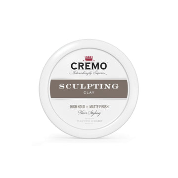 Cremo Premium Barber Grade Hair Styling Sculpting Clay, High Hold, Matte Finish, 4 Oz