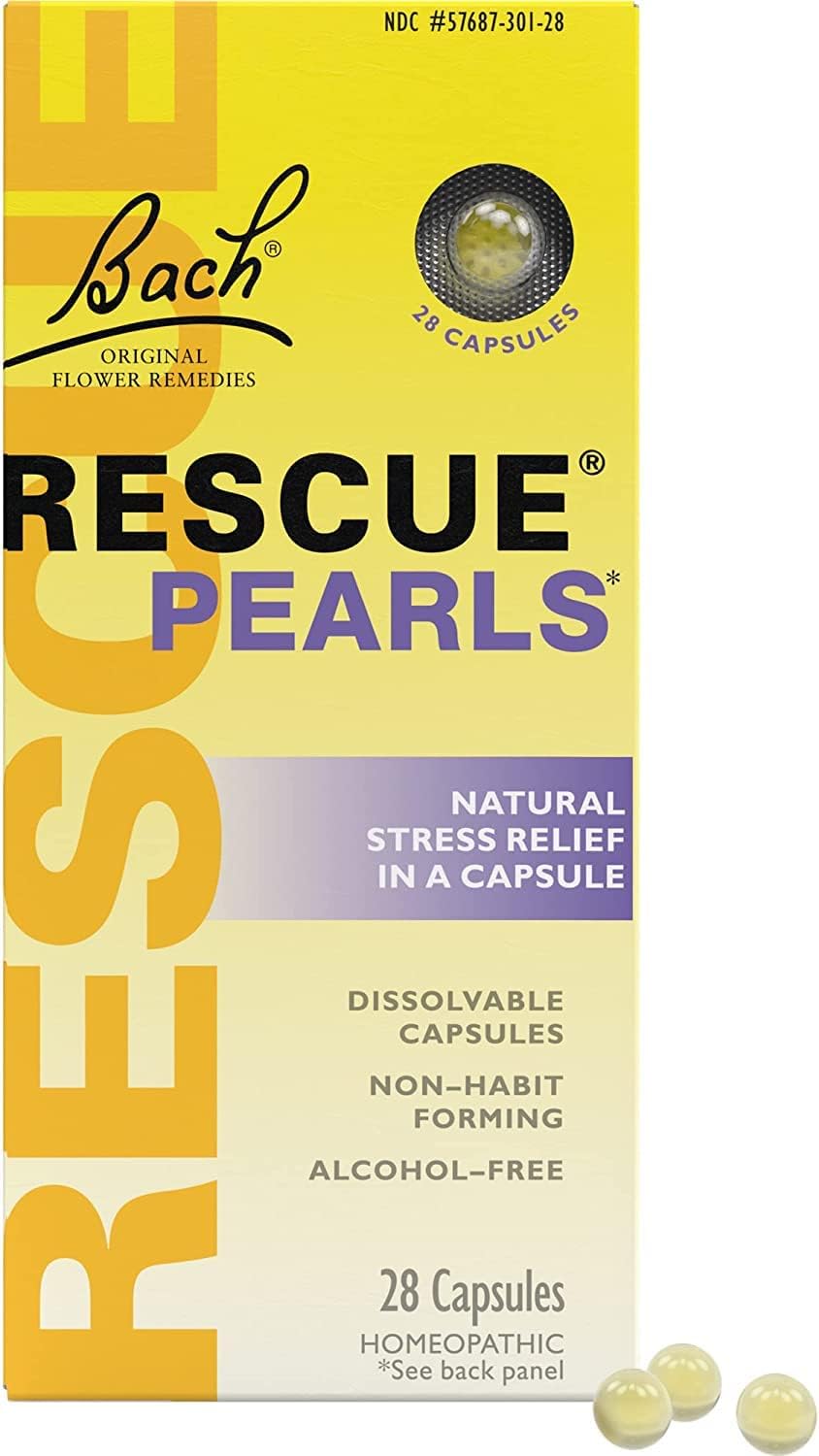 Bach Rescue Pearls Natural Stress Relief ,28 Capsules