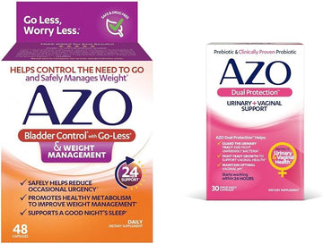 Azo Bladder Control With Go-Less® & Weight Management Dietary Supplement & Dual Protection | Urinary + Vaginal Support