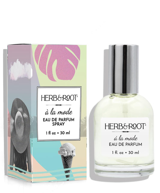 Herb & Root A La Mode Eau De Parfum, Pistachio, Sea Salt, Vanilla Gourmand Fragrance, Beach Summer Vibes, 1 Oz