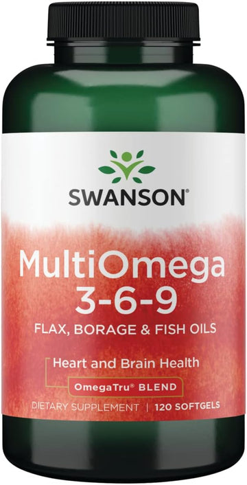 Swanson Multiomega 3-6-9 (ax Borage Fish) 2400 Milligrams 120 Sgels