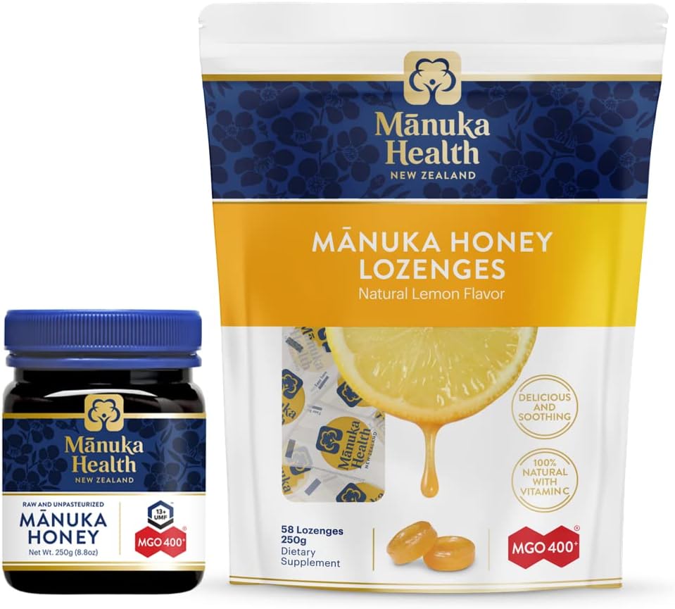 Manuka Health, Mgo 400+ Manuka Honey And Mgo 400+ Manuka Honey Lozenges With Lemon