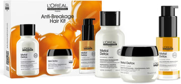L’Oréal Professionnel Metal Detox Shampoo, Hair Mask & Hair Oil Discovery Kit, Prevent Damage And Colour Fade From Hard Water, Clarifying Shampoo, Hair Treatment, Shine, 100Ml, 75Ml & 30Ml
