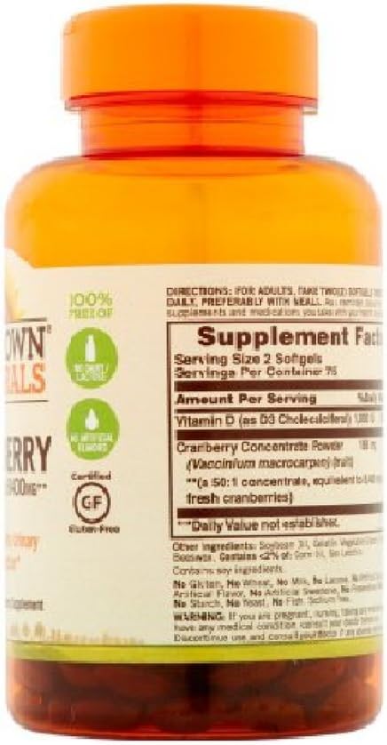 Sundown Naturals Herbal Supplement Super Cranberry - 150 CT : Health & Household