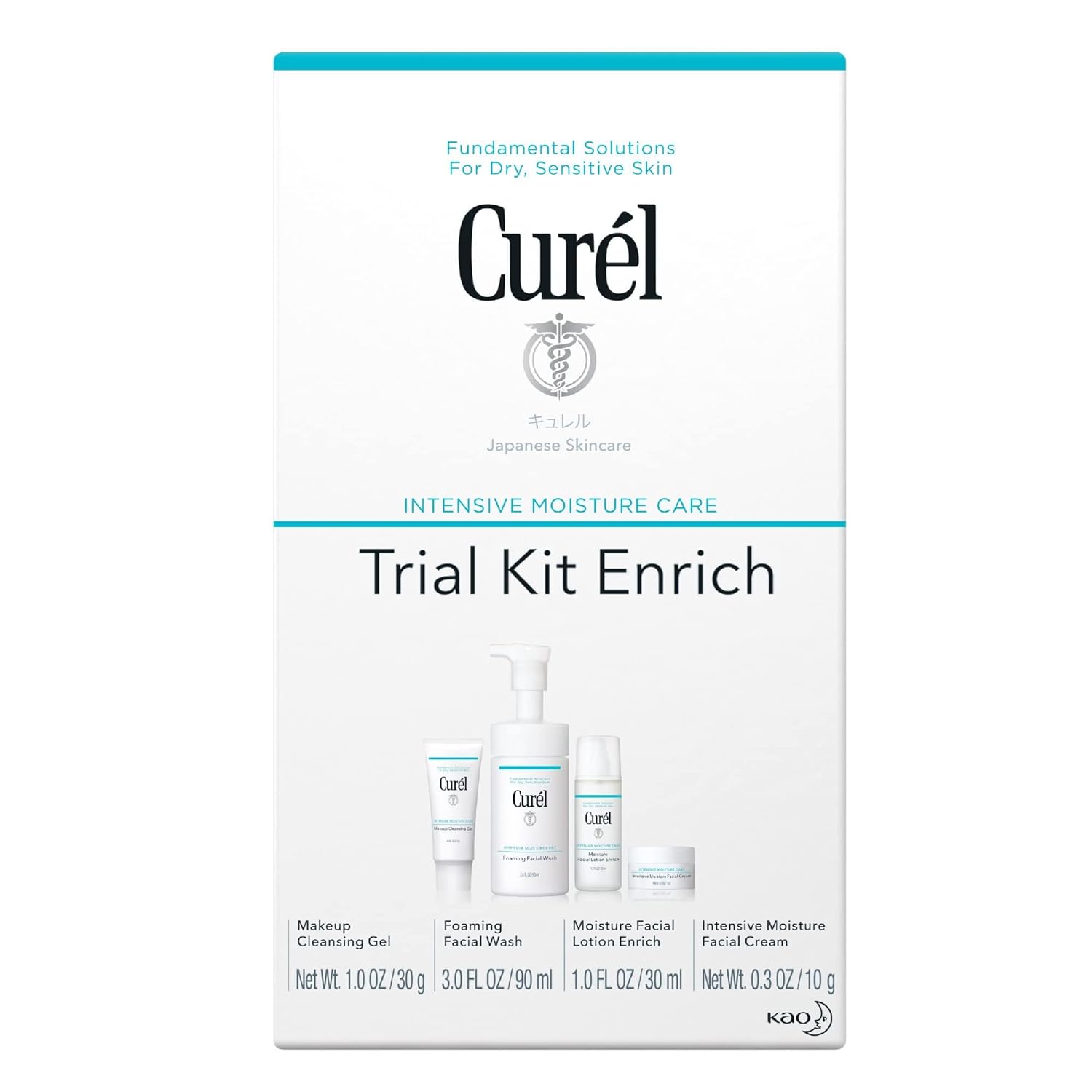 Curel Japanese Skin Care Travel Size Toiletries, For Dry, Sensitive Skin, Travel Size Face Wash, Travel Size Lotion, Travel Size Makeup Remove