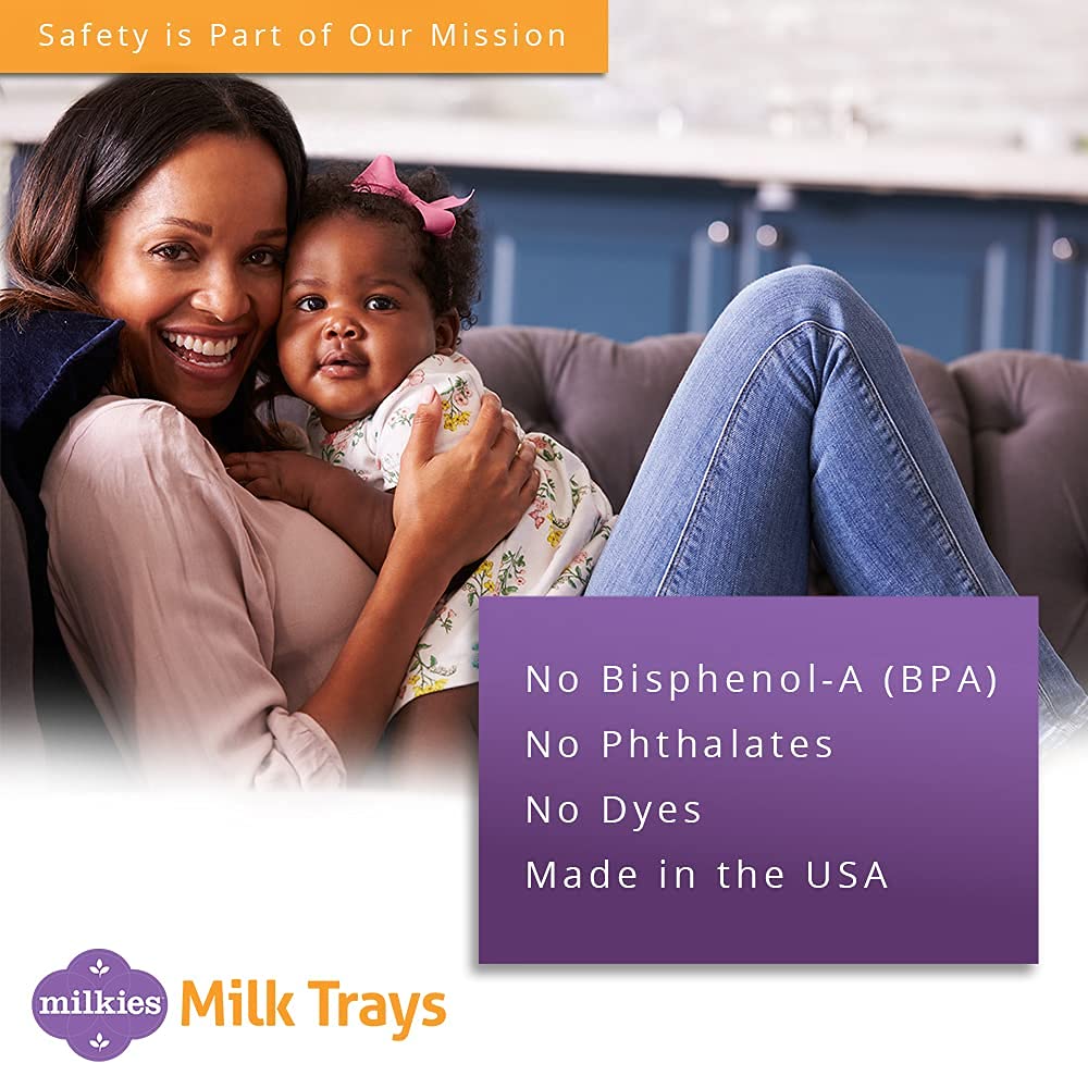 Milkies Fairhaven Health Milk Tray With Lid, Breastmilk Freezer Organization, 1 Ounce Sticks, Set Of 2, Reusable, Bpa And Silicone Free Containers, Freeze Your Baby Food : Baby