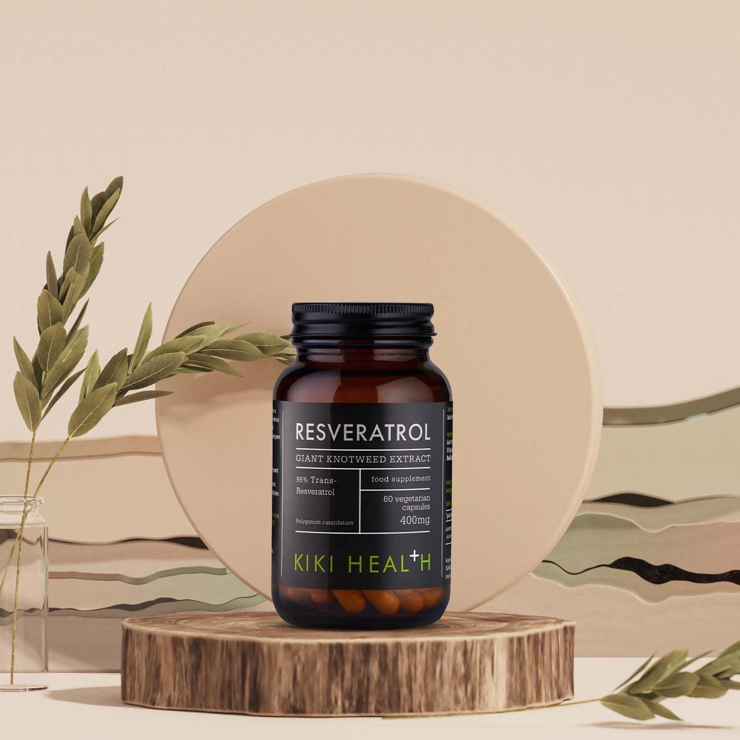 KIKI Health - Resveratrol, Antioxidant - Dried Giant Knotweed Extract - Contains 98% Trans-resveratrol - for Cardiovascular Health, Youthful Ageing and Vitality - 60 Vegicaps : Amazon.co.uk: Health & Personal Care