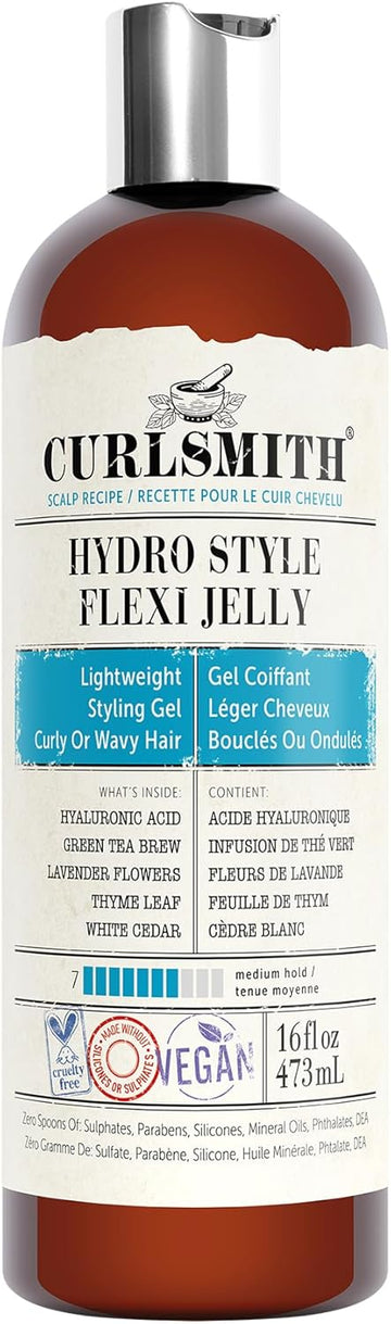 Curlsmith - Hydro Style Flexi-Jelly - Vegan Defining Gel For Wavy, Curly Or Coily Hair (473Ml)