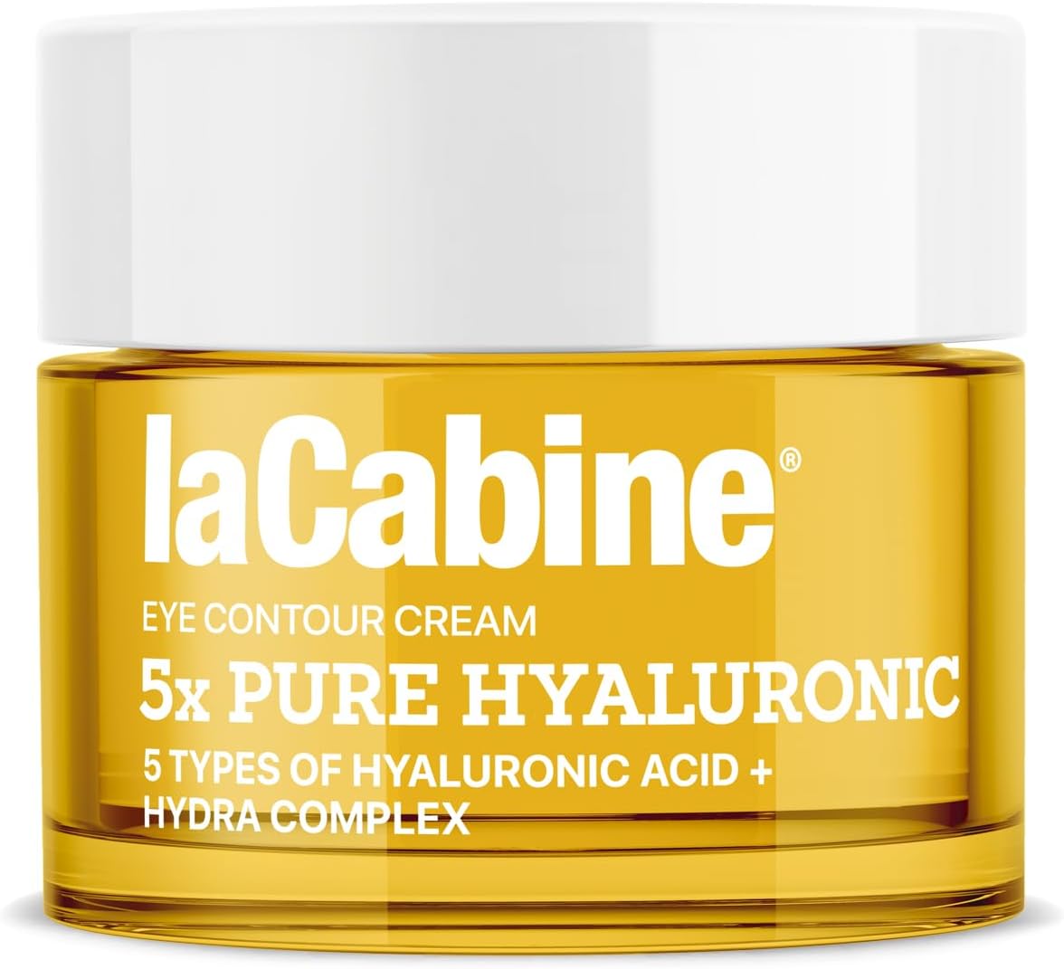 Lacabine 5X Pure Hyaluronic Eye Contour Cream 15Ml – Hydrating And Wrinkle-Smoothing Eye Cream With 5 Types Of Hyaluronic Acid – Targets Fine Lines, Crow’S Feet And Tired Eyes