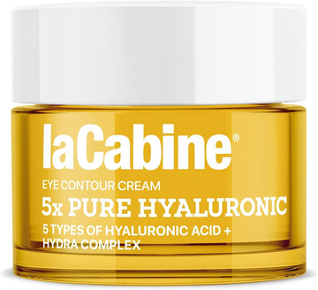 Lacabine 5X Pure Hyaluronic Eye Contour Cream 15Ml – Hydrating And Wrinkle-Smoothing Eye Cream With 5 Types Of Hyaluronic Acid – Targets Fine Lines, Crow’S Feet And Tired Eyes