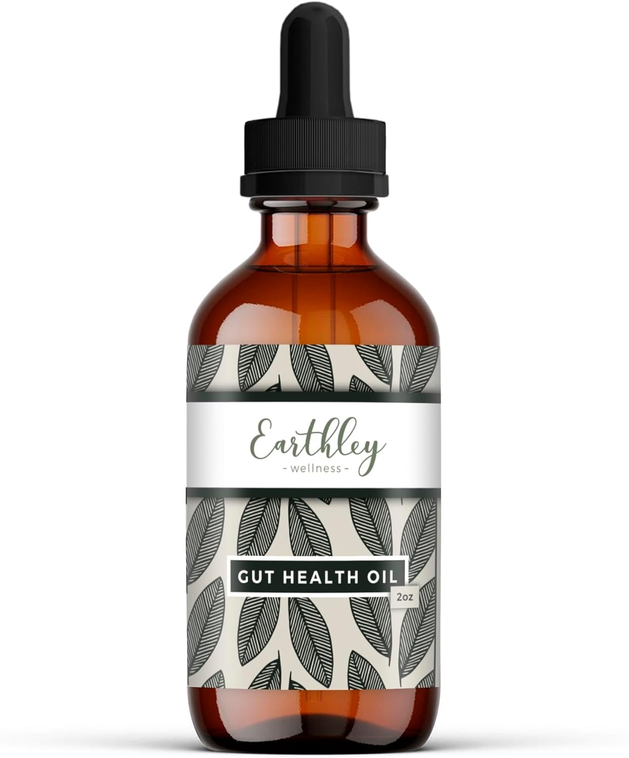 Earthley Wellness Gut Health Oil, Natural Digestive & Immune Support, Anti-Inflammatory Support, Herbal Blend With Cloves & Calendula (2Oz)