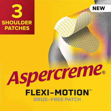 Aspercreme Flexi-Motion Drug-Free Patch for Shoulder, 3-Count, Promotes Comfortable Movement