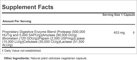 Andrew Lessman Digest Assure 60 Capsules - Comprehensive Blend Of Powerful Natural Enzymes To Support And Enhance Digestive Health, Vegetarian-Sourced Enzymes, Small Easy To Swallow Capsules