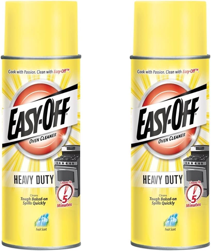 Reckitt Benckiser Easy-Off Heavy Duty Oven Cleaner, Regular Scent 14.5 oz Can (Pack of 2)