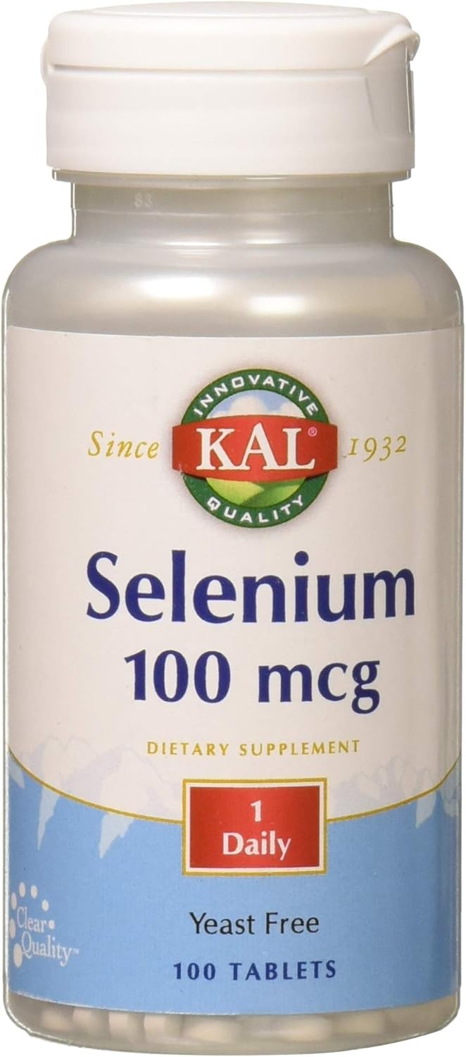 Kal 100 Mcg Selenium Yeast Free Tablets, 100 Count