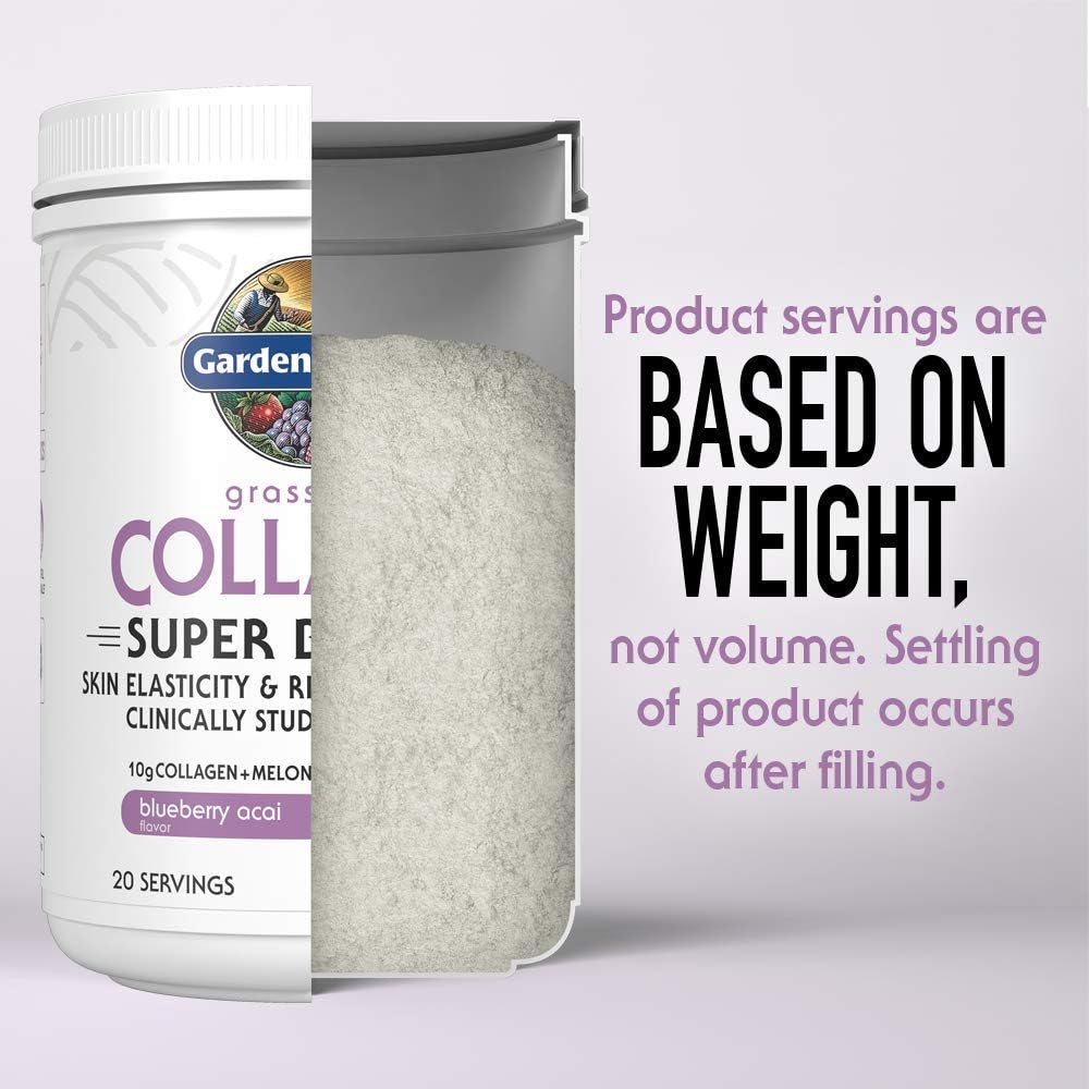 Garden Of Life Grass Fed Collagen Super Beauty Powder - Blueberry Acai, 20 Servings, Collagen Powder For Women Skin Hair Nails Joints, Collagen Peptides Powder, Collagen Protein, Collagen Supplements : Health & Household