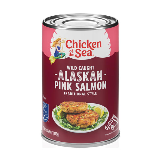Chicken of the Sea Pink Salmon, Canned Salmon, Wild Caught, 14.75-Ounce Cans (Pack of 12)