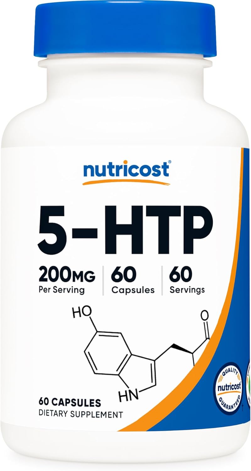 Nutricost 5-Htp 200Mg, 60 Vegetarian Capsules (5-Hydroxytryptophan) - Non-Gmo & Gluten Free