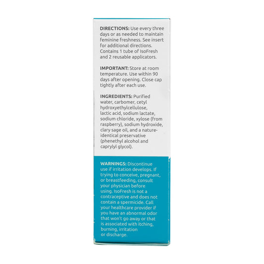 Fairhaven Health Isofresh Vaginal Ph Balance Gel For Women | Stop Feminine Odor | Yeast Balance With Naturally Derived Ingredients | Water Based | Made Without Parabens | 12 Applications